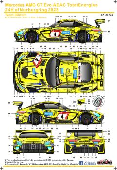 Mercedes AMG GT Evo ADAC TotalEnergies 24H of Nurburgring 2023 for Tamiya 1/24